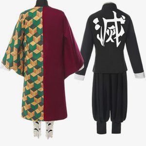 Men's Anime-Inspired Costume Set - Multicolor